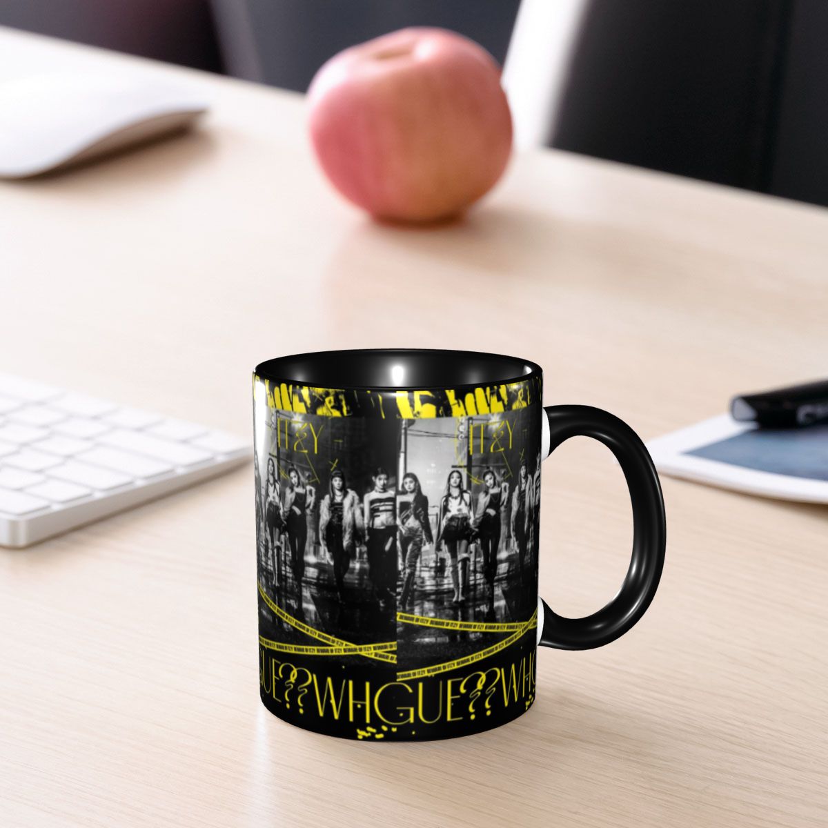 Coffee Tea Cups - Kpop Itzy-ガールグループアイドルマグカップ 面白いセラミックコーヒーカップ ティーマグ ミルクカップ ドリンクウェア