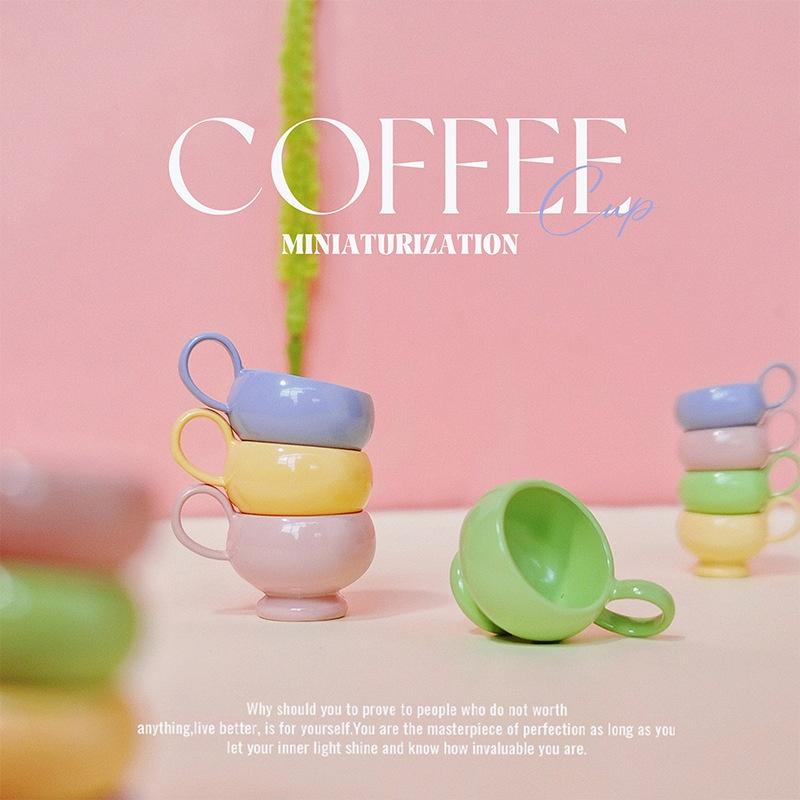 Coffee Tea Cups - 1 個ミニチュアコーヒーカップ装飾玩具モデルドールハウスミニマグカップティーカップ家具モデル DIY アクセサリー