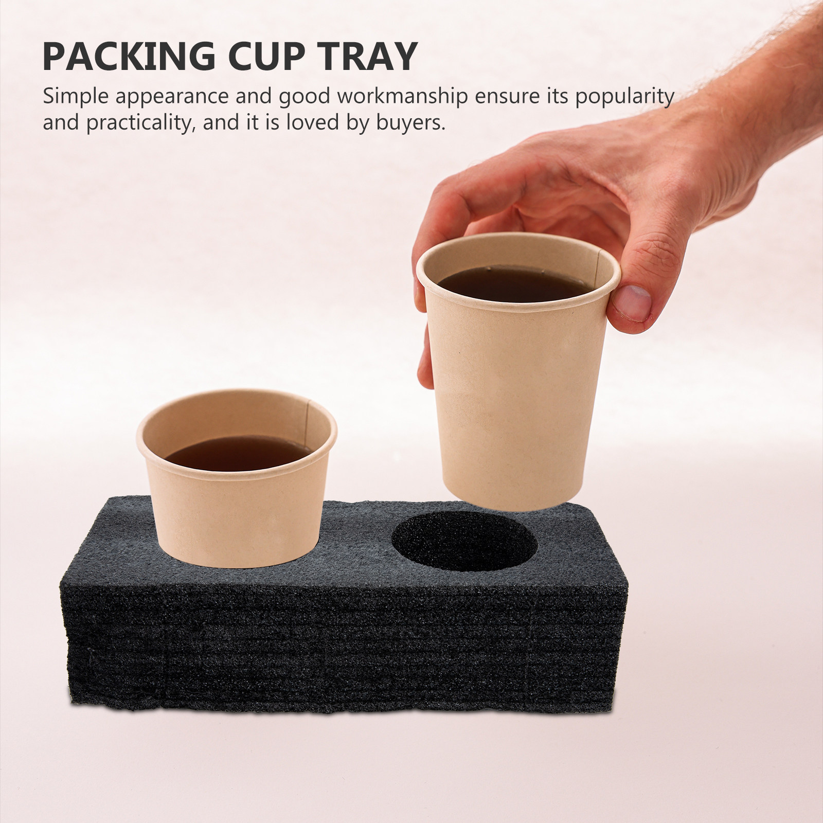Coffee Tea Drink - 2個入りプレミアム食品グレードドリンクキャリアトレイ、テイクアウト用コーヒー、ミルクティー、アイスクリームカップ用、強力で破れにくいカップ固定ホルダー