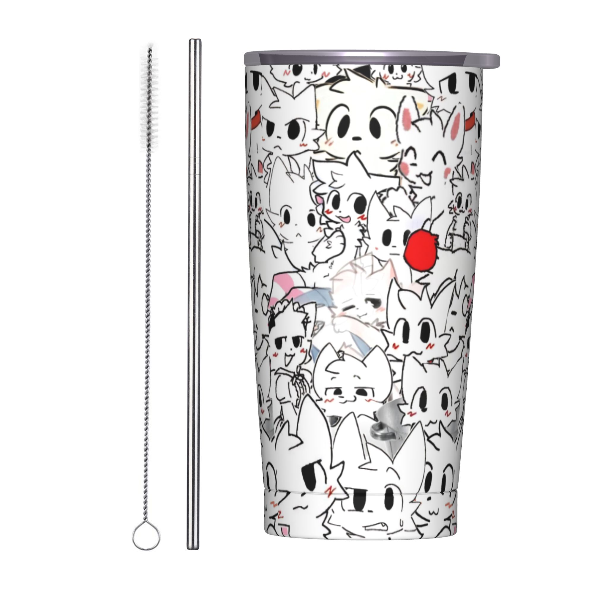 Coffee Tea Tumbler - Boykissers Silly Tumbler 真空断熱猫コーヒーカップ真空フラスコスムージーティーマグウォーターボトル、20オンス