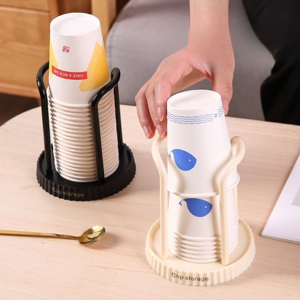 使い捨てカップホルダーデスクトップ紙コップオーガナイザークリ - Coffee Tea Cups のレビューと価格