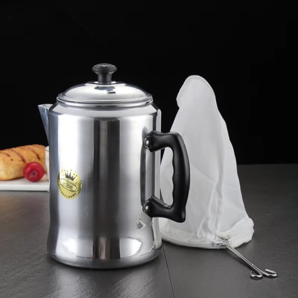 香港風ストーブトップコーヒーポット、3L手作りアルミ合金パー - Coffee Tea Hong Kong のレビューと価格