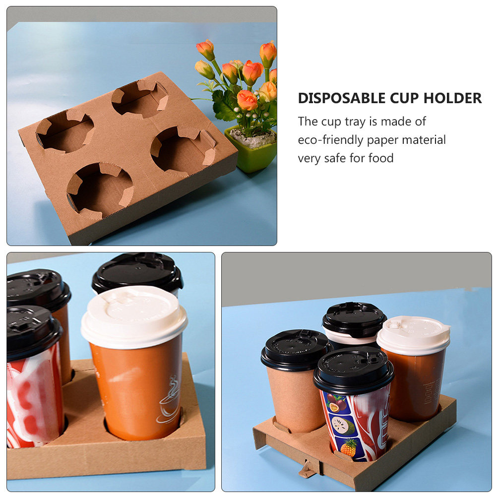 10 個環境に優しい生分解性紙ドリンクキャリアトレイコーヒー - Coffee Tea Drink のレビューと価格