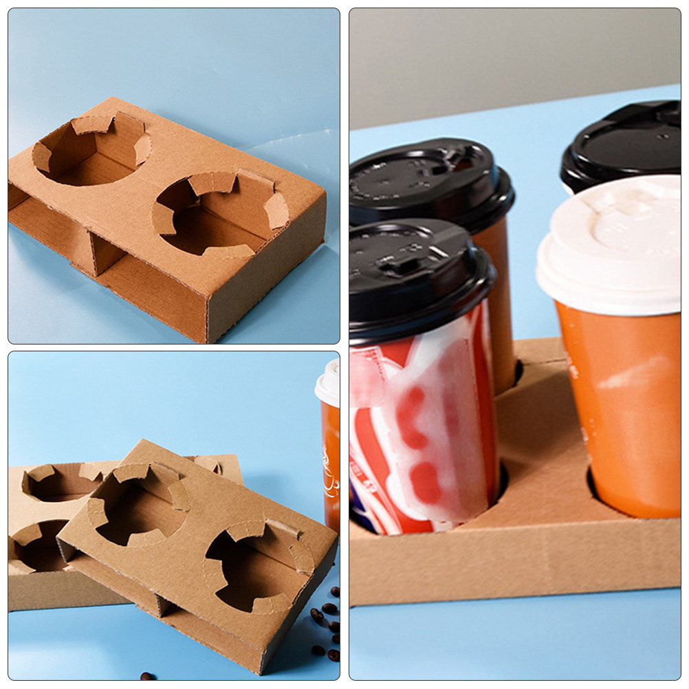 10 個環境に優しい生分解性紙ドリンクキャリアトレイコーヒー - Coffee Tea Drink のレビューと価格