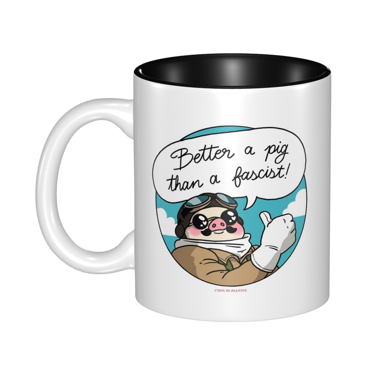 ファシストよりも豚の方が良い！ 面白いセラミック製コーヒーマ - Coffee Better Than Tea のレビューと価格