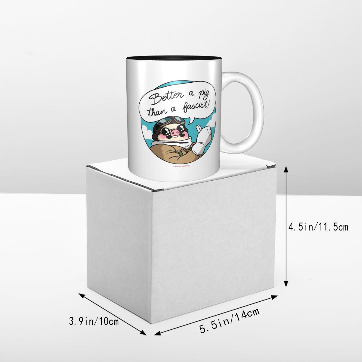 ファシストよりも豚の方が良い！ 面白いセラミック製コーヒーマ - Coffee Better Than Tea のレビューと価格