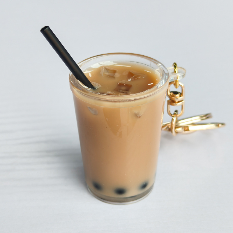 漫画風香港レモンティーパールミルクティーキーホルダー可愛いフ - Coffee Tea Hong Kong のレビューと価格