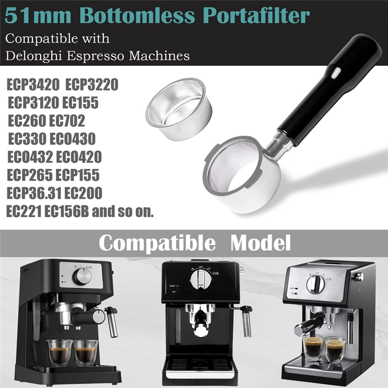 ABYN-51Mm 底なしポルタフィルター 2 耳デロンギ  - Delonghi Espresso Ecp3420 のレビューと価格