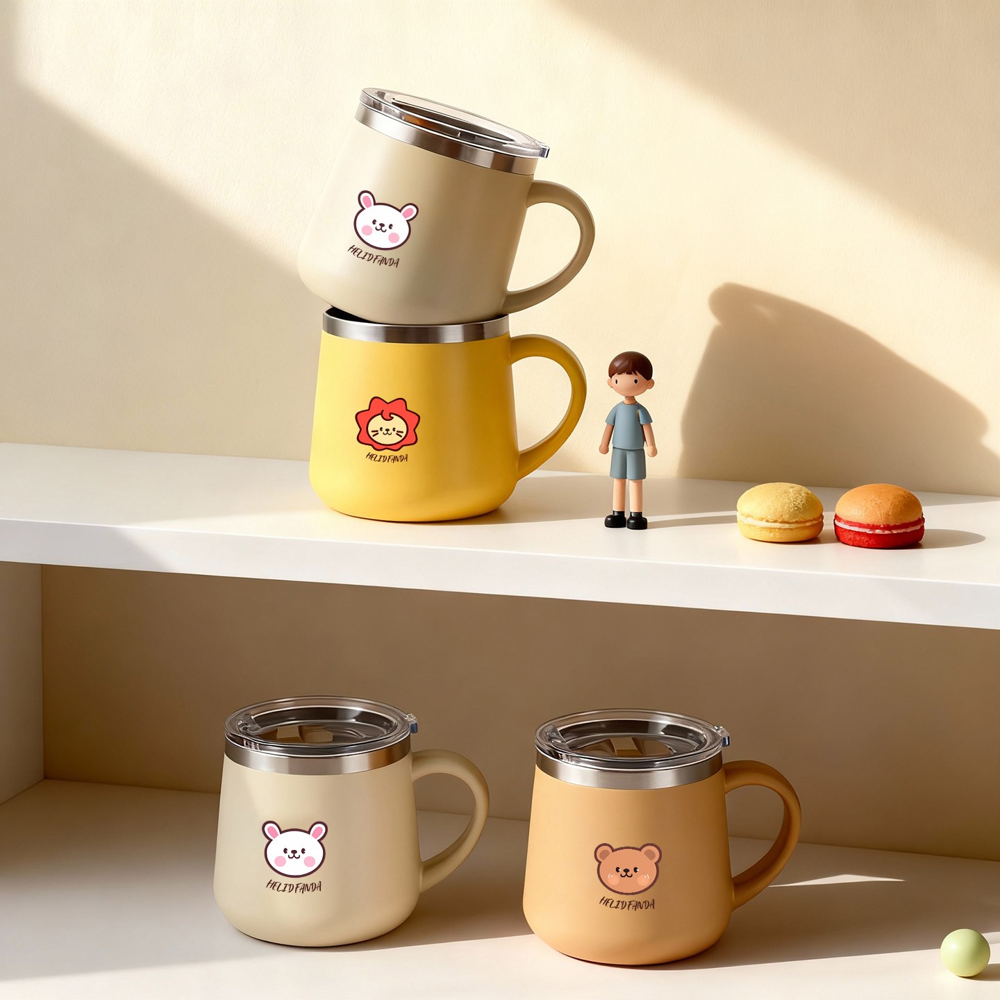 430ML漫画柄316ステンレス鋼製コーヒーカップ二重壁断熱 - Coffee Tea Tumbler のレビューと価格