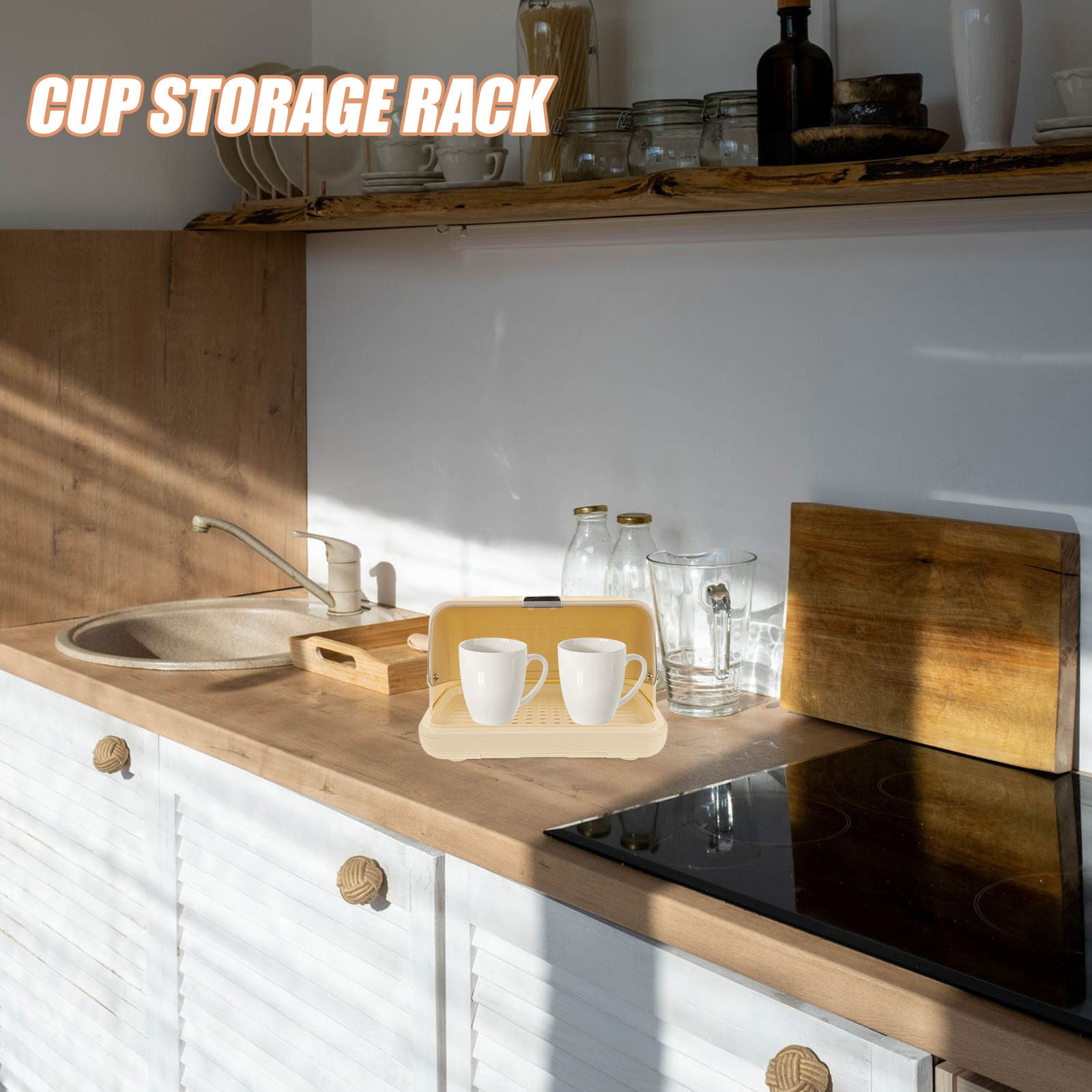 カップ収納オーガナイザーボックス デスクトップカップラック  - Coffee Tea Cups のレビューと価格