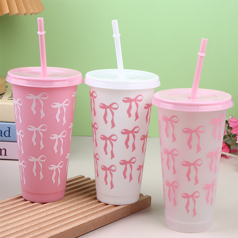 710mlストロー付き蓋付きコーヒーカップ、ジュース、紅茶用 - Coffee Tea Tumbler のレビューと価格